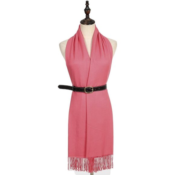 ⚡Women's Coral Pashmina Shawls Evening Dress Bridesmaid Winter Warm Long Scarf - Picture 3 of 8